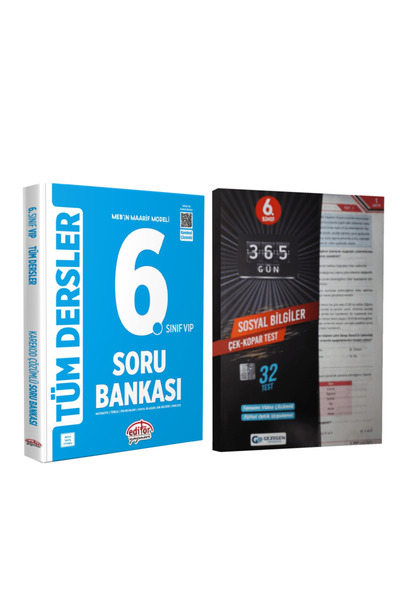 Editör Yayınevi MEB Maarif Modeli 6. Sınıf Tüm Dersler Soru Bankası+Sosyal Bi...
