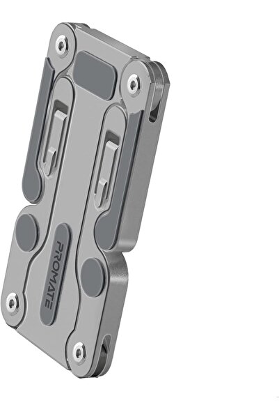 Promate FoldiX Foldable Laptop Stand for 17-inch Laptops, Aluminum, 6 Height Levels, Supports 20kg