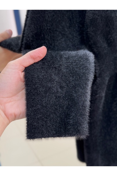 BENAHOLL Elina Gold Buttoned Belted Cardigan-Kr5026 Black