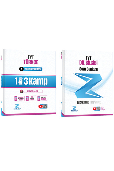 Zeduva Türkçe Saati TYT Türkçe Kamp Video Ders Kitabı ve TYT Dil Bilgisi soru...