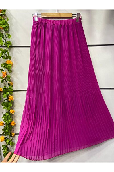 edu collection Frequently Pleated Chiffon Skirt with Lining