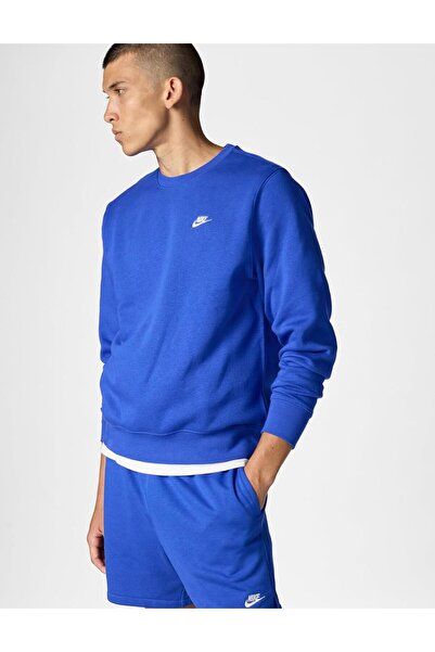 Nike Ανδρικό μπλουζάκι Sportswear Club Fleece μπλε