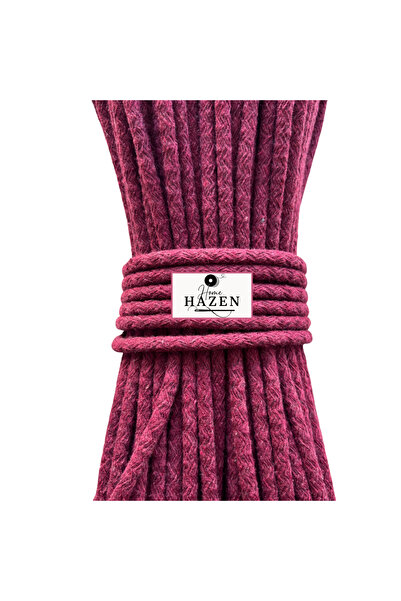 Hazen Home Cotton Cord Rope 6-7 mm – 2 kg (90–100 Meters) - Basket, Bag, Supla, Macrame Making Cord Burgundy