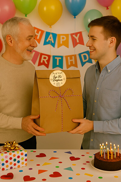 Dekals SET Mega Boy Doğum Günü Hazır Hediye Paketi Seti (32x41 Paket+ip+ ETİK...