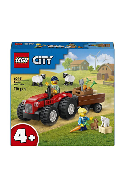 LEGO City - Red Farm Tractor with Trailer and Sheep 60461, 116 pieces