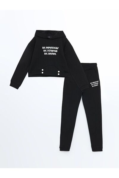 LC Waikiki Παιδική φόρμα για κορίτσια με κουκούλα LCW