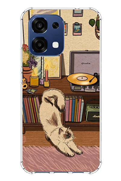 TechTree حافظة سيليكون مطبوع متوافقة مع هاتف اوبو A6 برو بتصميم كلب الحنين