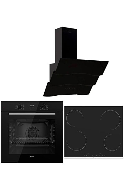 Ferre BLACK PLUS SERİSİ 3LÜ CAM ANKASTRE SET (QBL63CS-MS261-D023)