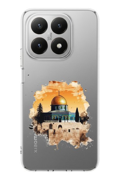 TechTree حافظة سيليكون مطبوع متوافقة مع هاتف Xiaomi 15T بتصميم المسجد الأقصى