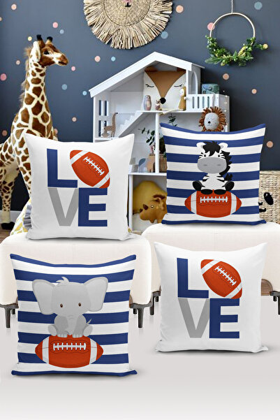 Filamente Set de huse de pernă 4 bucăți pentru cameră pentru copii imprimat d...