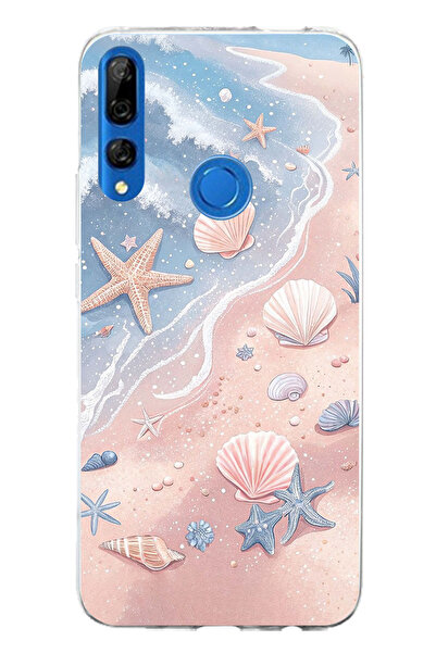 TechTree حافظة سيليكون متوافقة مع هاتف Honor 9X من نوع Sahil Deniz Kabuk مطبوع