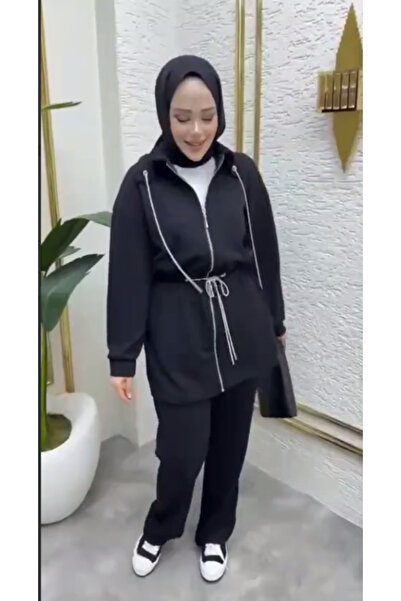 Tebrikler tekstil Women's Hijab Top and Bottom Set Model G3994