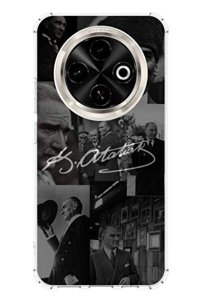 TechTree Tecno Spark 30C Compatible Kemal Atatürk Signature B Printed Silicone Case