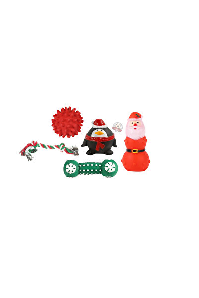 PetStop by Jeff Set cadou Crăciun pentru câini – 5 jucării tematice