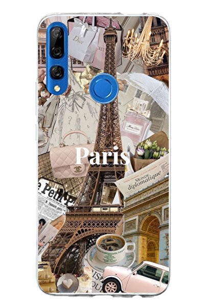 TechTree Honor 9X Compatible Paris Collage Printed Silicone Case