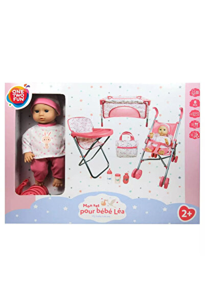One Two Fun Baby doll set with accessories One Two Fun, 2+, pink