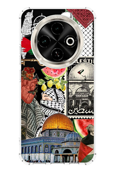 TechTree حافظة سيليكون متوافقة مع هاتف Tecno Spark 30C من مجموعة فلسطين فريدي...