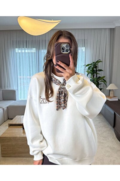 Rouge basıc Fularli Sweat