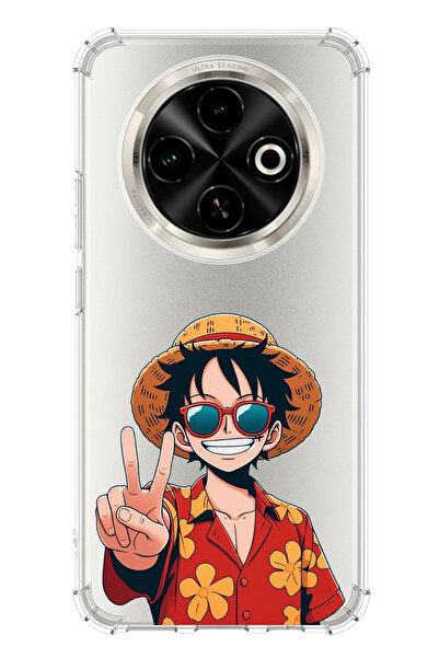 TechTree حافظة سيليكون مطبوع متوافقة مع هاتف Tecno Spark 30C بتصميم Monkey D....