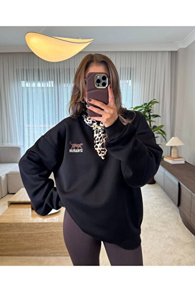 Rouge basıc Fularli Sweat