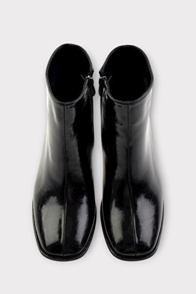 Liger Thick Heeled Zippered Women's Boots Black - Black