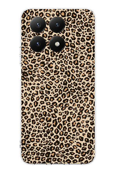 TechTree حافظة سيليكون متوافقة مع تصميم ليوبارد مطبوع لهاتف Xiaomi 15T PRO