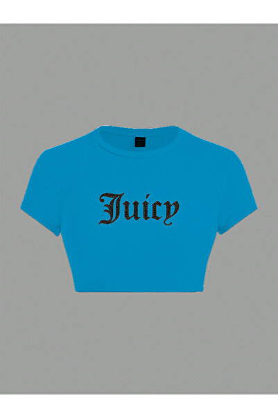 Bozz&Bozz Collection Top crop pentru femei Juicy Cristal cu imprimeu de piatră