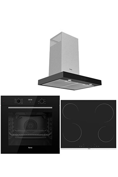 Ferre BLACK PLUS SERİSİ 3LÜ CAM ANKASTRE SET (QBL63CS-MS261-D100)