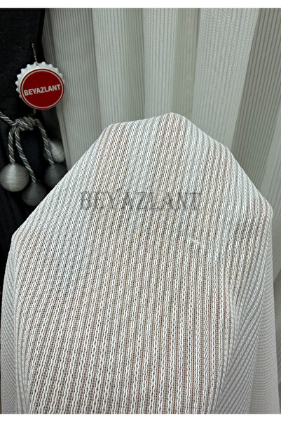BEYAZLANT ÇELİK BURGULU SİMLİ MODERN AĞIR GRAMAJLI TÜL PERDE 1/3 Sık Pileli ÜTÜ GEREKTİRMEZ En Çok Satılan
