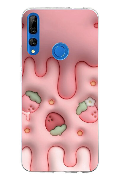 TechTree حافظة سيليكون متوافقة مع هاتف Honor 9X من Strawberry Pie مطبوع