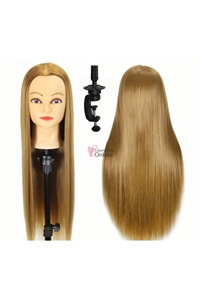 amelie Cap de practica din par sintetic Blond Gold + Suport, lungime par 70 c...