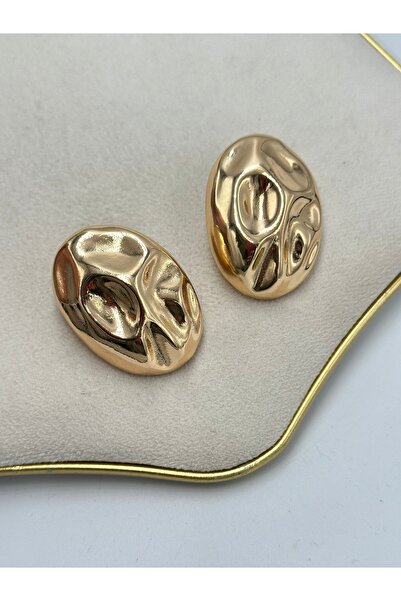 MyladyAccessoriess Tattoo Plate Earrings (Brass Plated) Gold