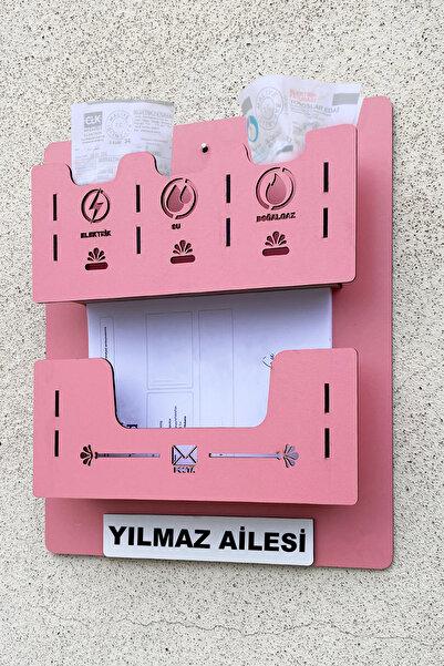 kutuTR Apartment Shared Bill & Mailbox Wooden - Pink