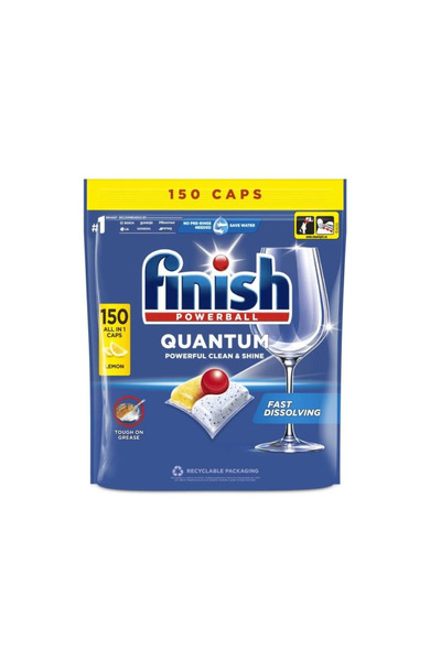 Finish فنيش كوانتوم برائحة الليمون - 150 مكعب