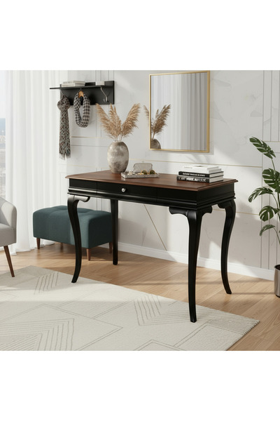 Wooding Mobilya 80 Cm Masif Rustik Siyah Ceviz Dresuar