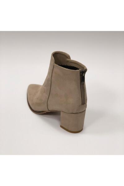 Hg Ayakkabı Melanie Beige Suede 5 cm Heel Shoes