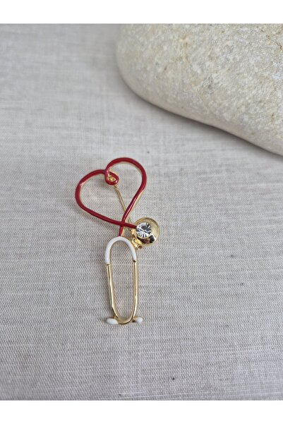 PİNA HEDİYELİK AKSESUAR Broş Doktor Hemşire Stetoskop Şekilli Hediye Yaka İğn...