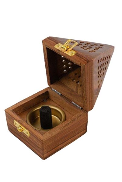 GENERIC4 Pyramid-shaped incense burner - Brown