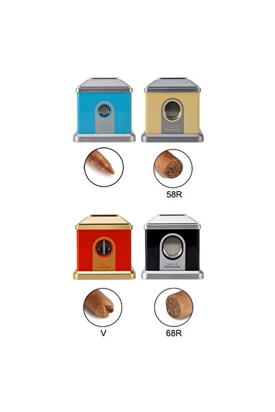 FireBird DESTKOP METAL GREY-SPACE GREY MASA TİPİ PURO MAKASI 4 FARKLI KESİCİ BÖLMELİ JF-J73-3 GREY