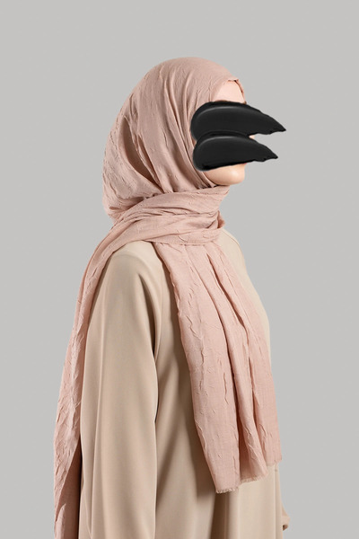 Emare Şal de croşetat din bambus - pudră