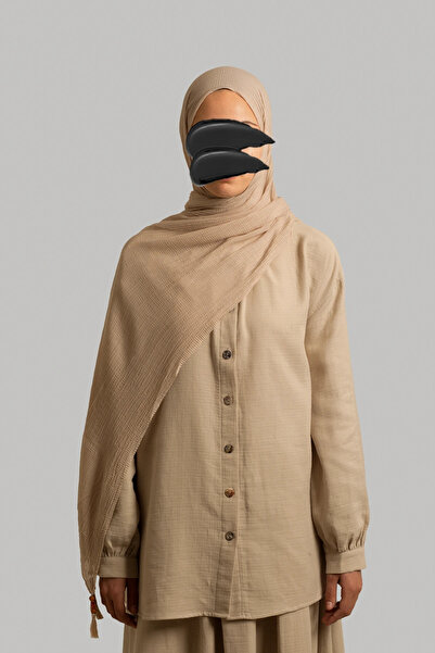 Lemaye Μαλακό σάλι μουσελίνας - Πούδρα