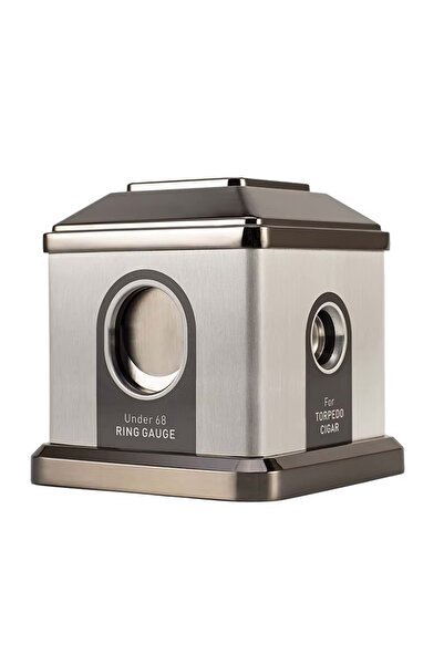 FireBird DESTKOP METAL GREY-SPACE GREY MASA TİPİ PURO MAKASI 4 FARKLI KESİCİ BÖLMELİ JF-J73-3 GREY