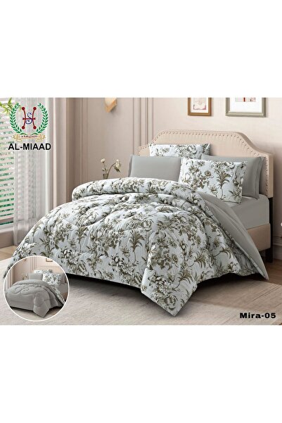 Moon Mira Double Bedspread Set, 6 Pieces, Embossed Design, by Qasr Al-Arayes