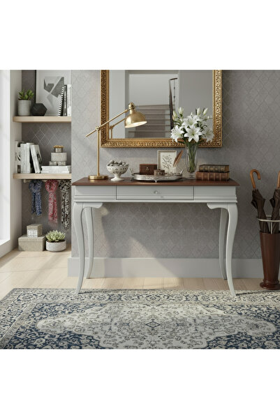 Wooding Mobilya 110 Cm Masif Rustik Gri Ceviz Dresuar