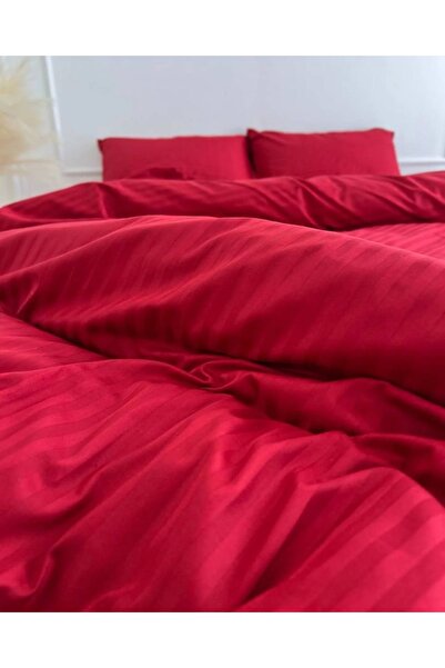 Demya Home 100% Cotton Satin Duvet Cover Set Double Size (1St) Class Domestic Production)