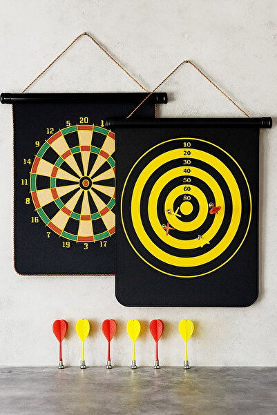 Venenon 6 Oklu Mıknatıslı Dart Seti Çift Yönlü Manyetik Duvara Zarar Vermeyen...