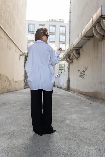 VorNişantaşı Kadın Tasarım Asimetrik Çıt Çıt Düğmeli Gömlek