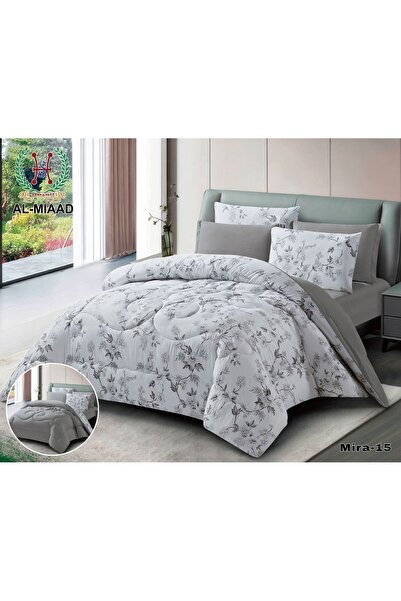 Moon Mira Double Bedspread Set, 6 Pieces, Embossed Design, by Qasr Al-Arayes