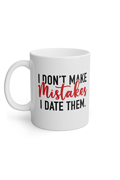 stickerino Cană cu mesajul „Nu greșesc, mă întâlnesc cu ei.”, 330 ml, Alb