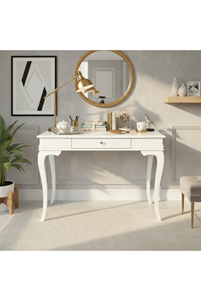 Wooding Mobilya 120 Cm Masif Rustik Beyaz Dresuar